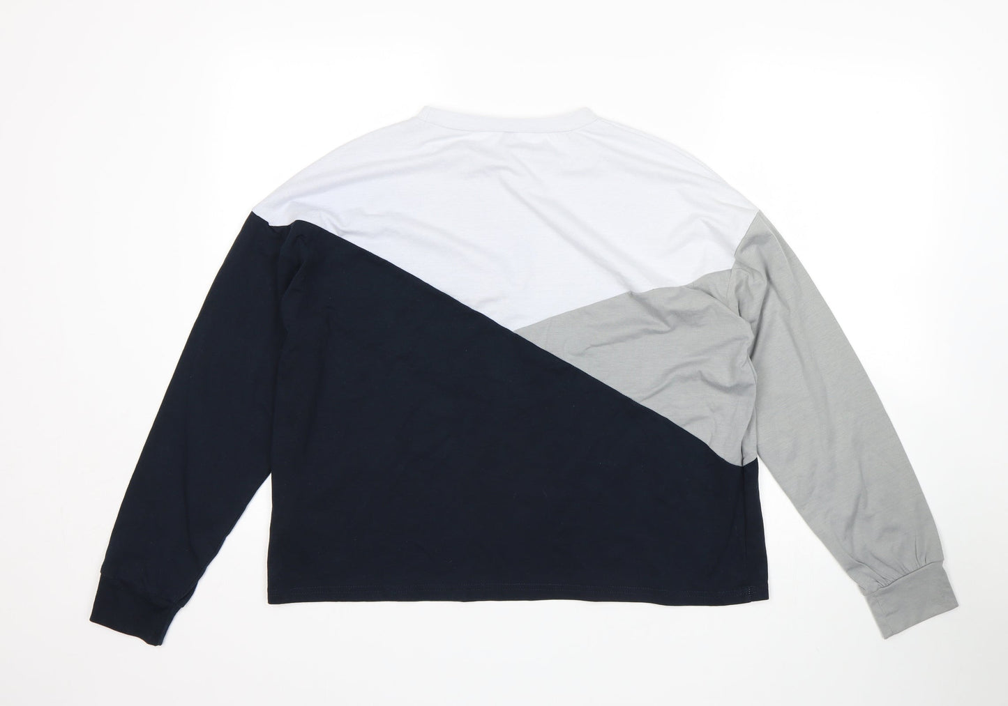 SheIn Womens Multicoloured Colourblock  Basic T-Shirt Size S