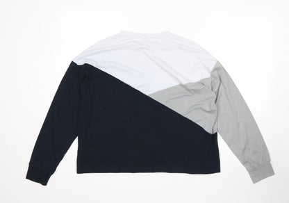 SheIn Womens Multicoloured Colourblock  Basic T-Shirt Size S