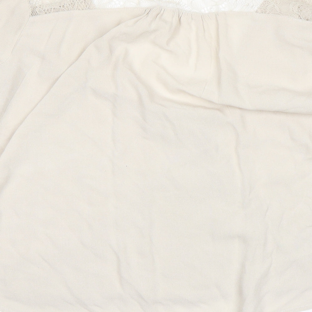 FOREVER 21 Womens Beige   Basic Blouse Size S