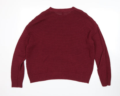 Womens UK Size M H&M Purple Pullover Jumper