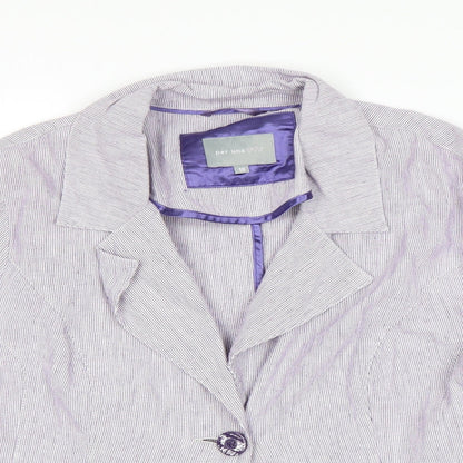 Per Una Womens Purple Striped  Jacket Sport Coat Size 16
