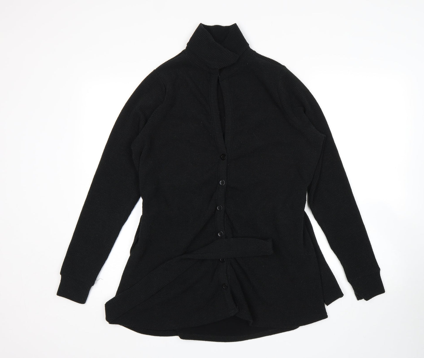Womens UK Size 12 In the Style Black Cardigan Jumper