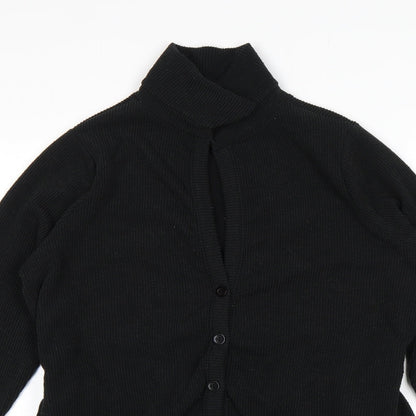 Womens UK Size 12 In the Style Black Cardigan Jumper