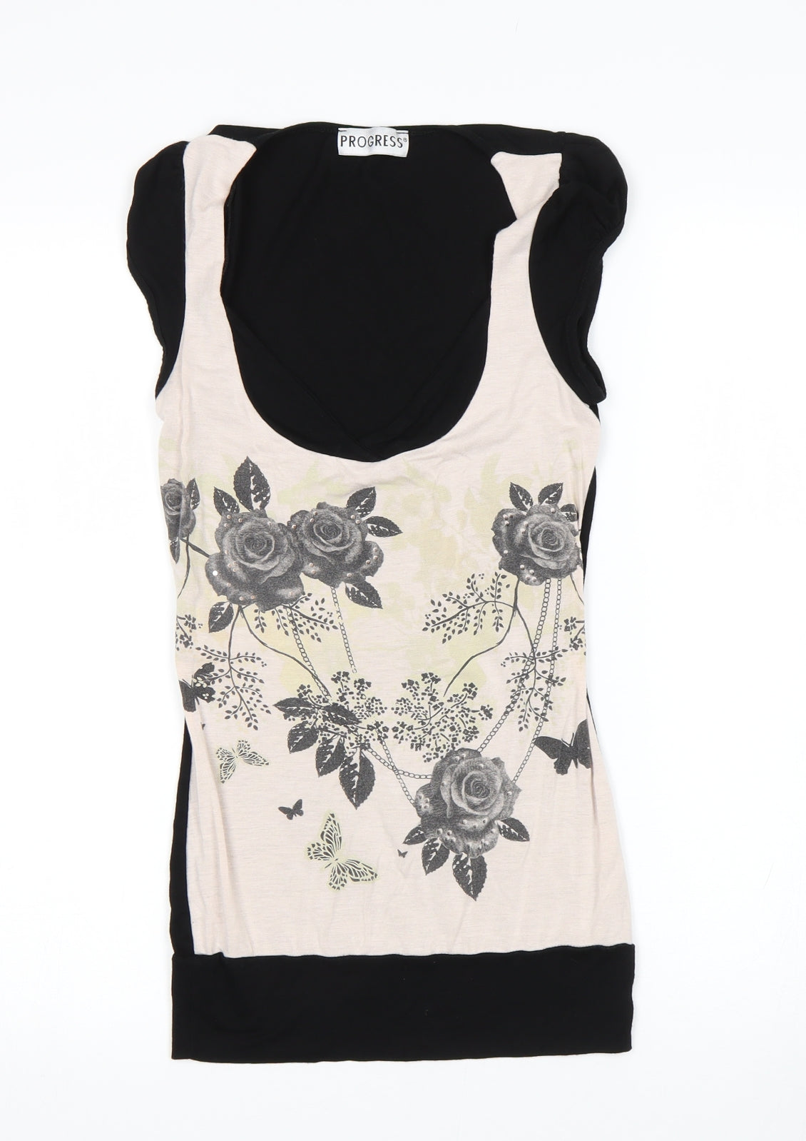 Progress Womens Multicoloured Floral  Basic Tank Size S