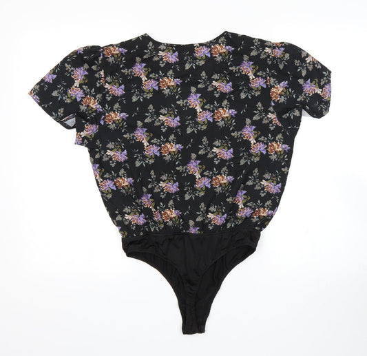 In the Style Womens Multicoloured Floral  Bodysuit One-Piece Size 10