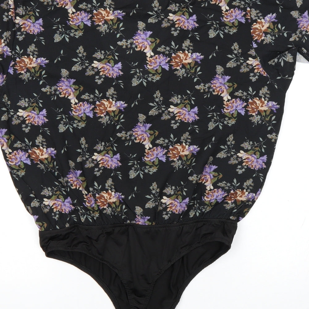 In the Style Womens Multicoloured Floral  Bodysuit One-Piece Size 10