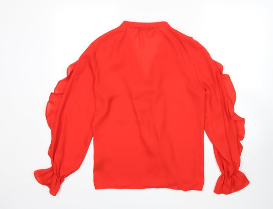 F&F Womens Red   Basic Button-Up Size 10