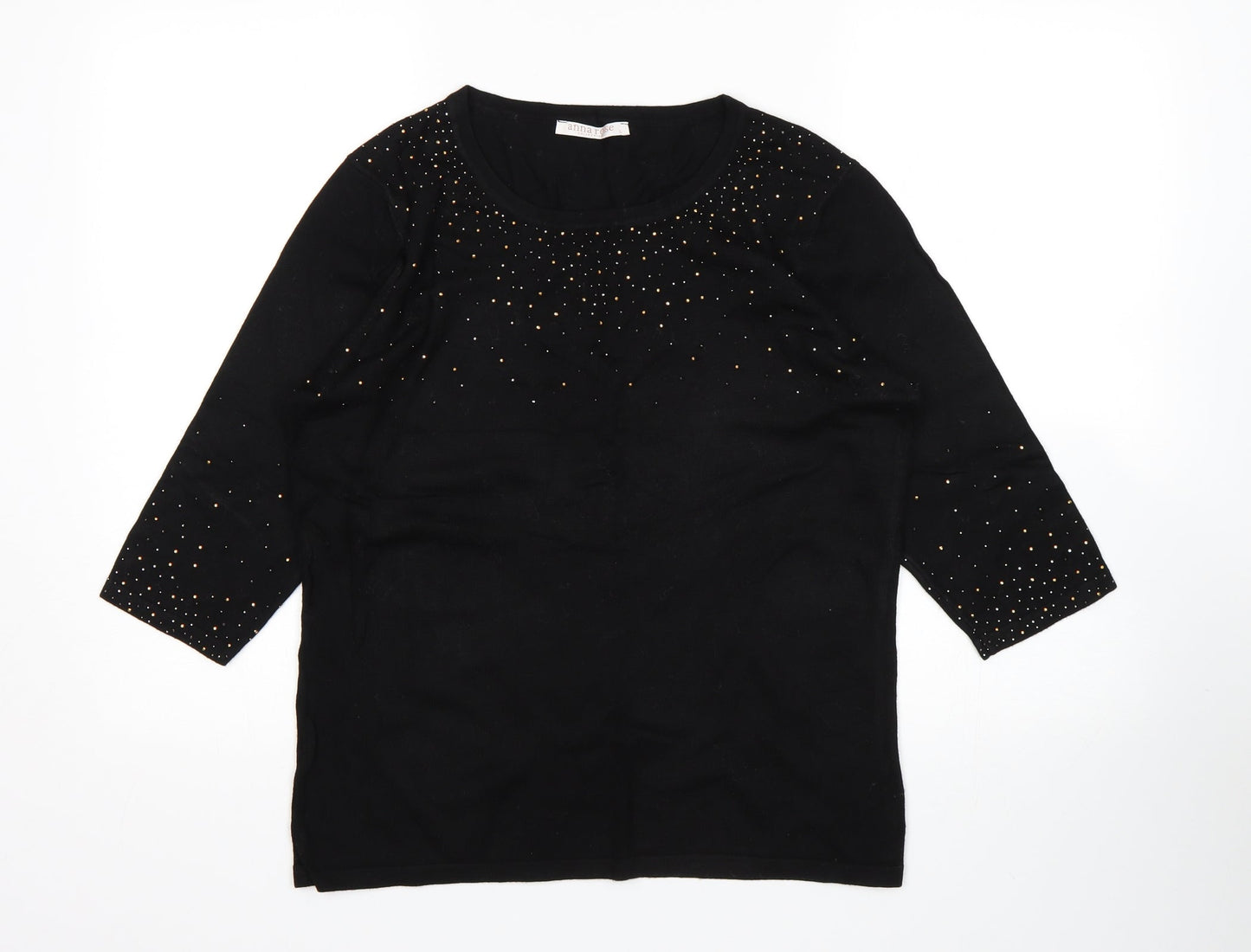 Womens UK Size L Anna Rose Black Pullover Jumper