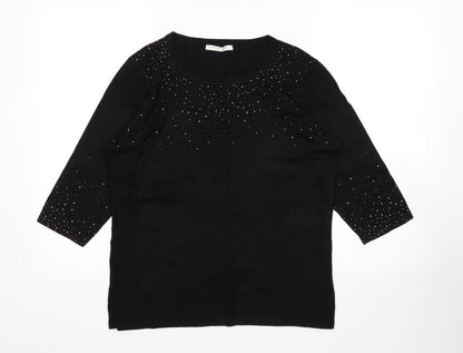Womens UK Size L Anna Rose Black Pullover Jumper