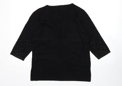 Womens UK Size L Anna Rose Black Pullover Jumper
