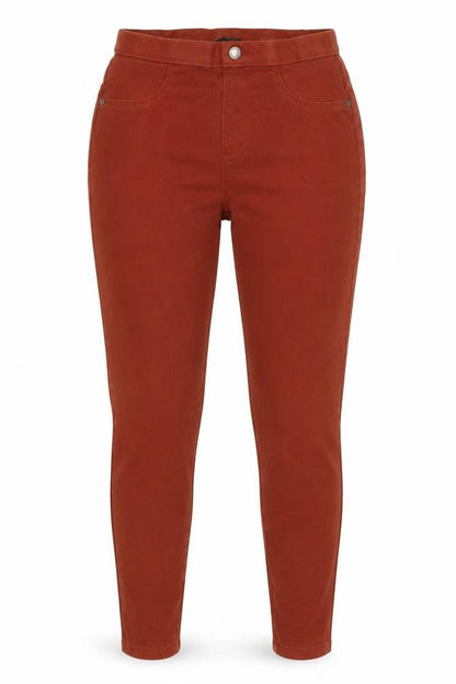 Front view of George women’s orange jegging jeans, size UK 8, 27-inch leg