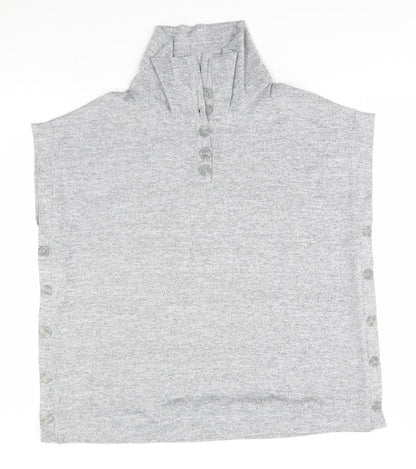 Womens UK Size 16 Preworn Grey Cape Jumper