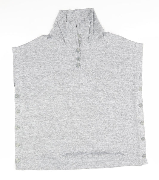 Womens UK Size 16 Preworn Grey Cape Jumper