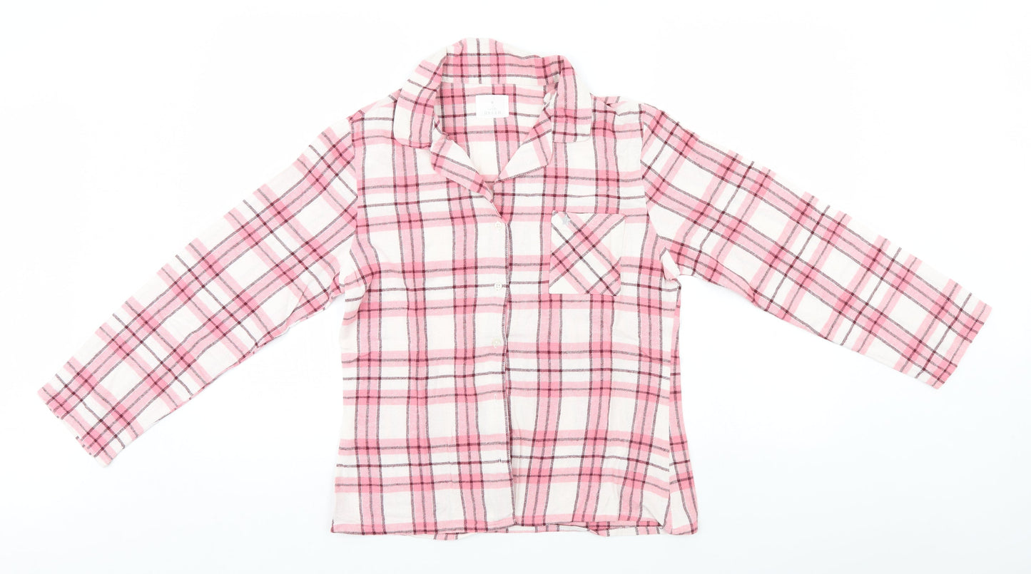 Preworn Womens Pink Plaid  Top Pyjama Top Size 10