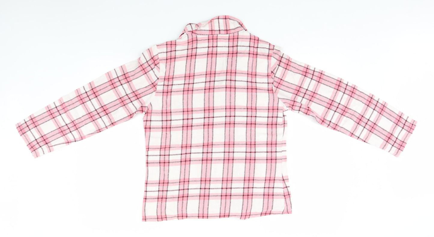 Preworn Womens Pink Plaid  Top Pyjama Top Size 10