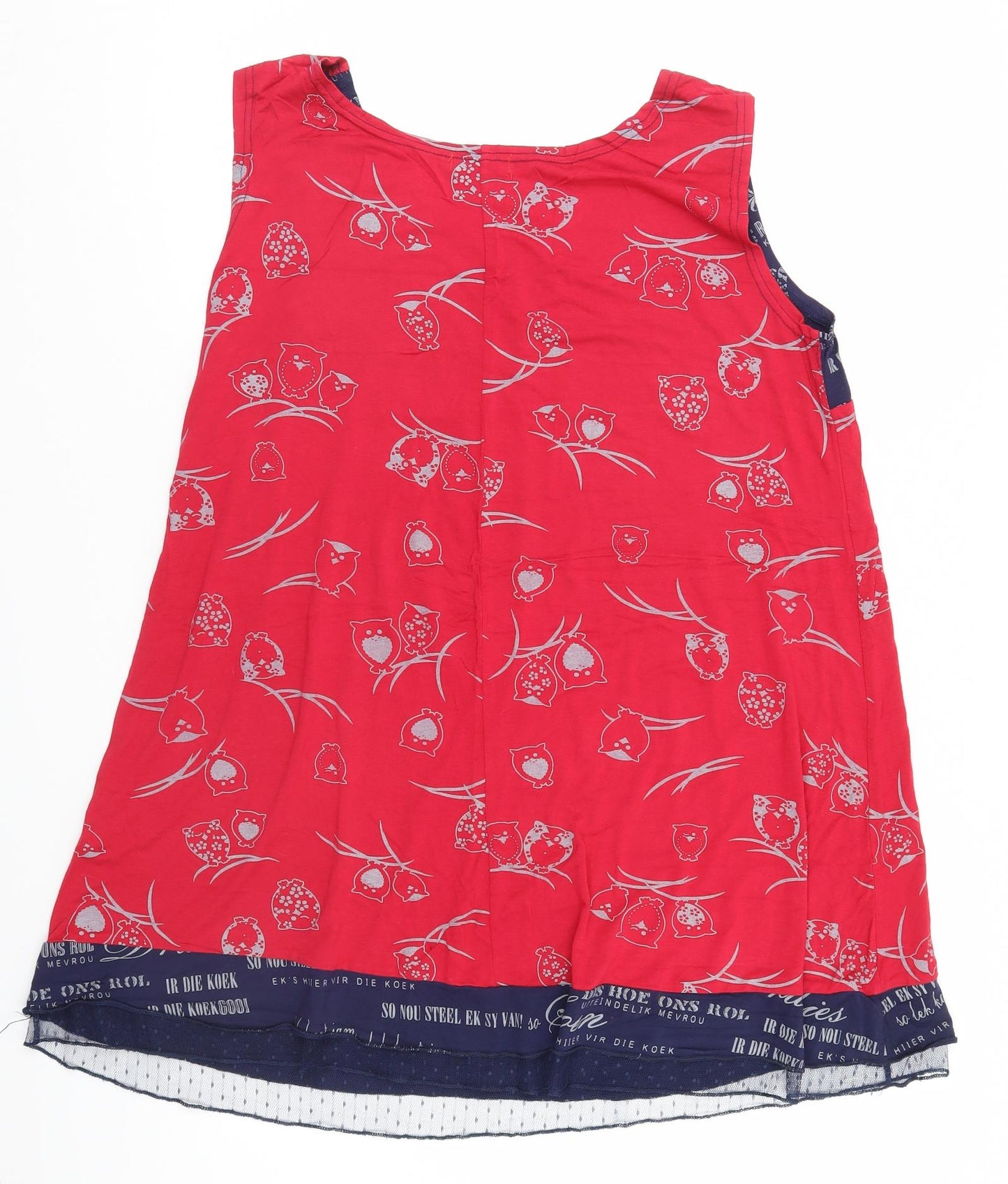 Womens UK Size 2XL Preworn Red Basic Tank