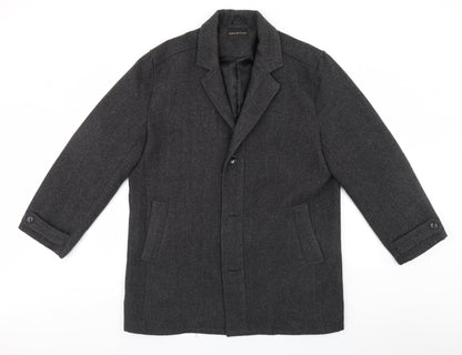 Front view of Aspen & Court women’s brown overcoat jacket