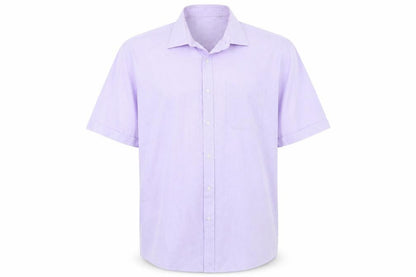 Mens UK Size 18 BHS Blue  Button-Up Short Sleeve Casual Shirt