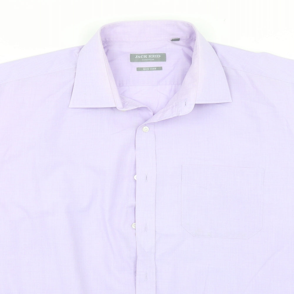 Mens UK Size 18 BHS Blue  Button-Up Short Sleeve Casual Shirt