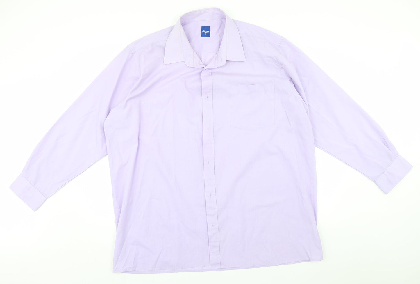 Mens UK Size 18 Cheers Blue  Button-Up Long Sleeve Casual Shirt