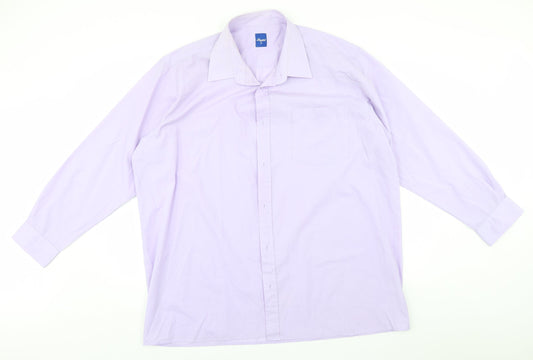 Mens UK Size 18 Cheers Blue  Button-Up Long Sleeve Casual Shirt