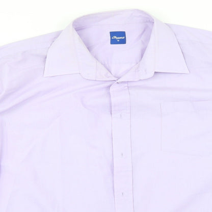 Mens UK Size 18 Cheers Blue  Button-Up Long Sleeve Casual Shirt