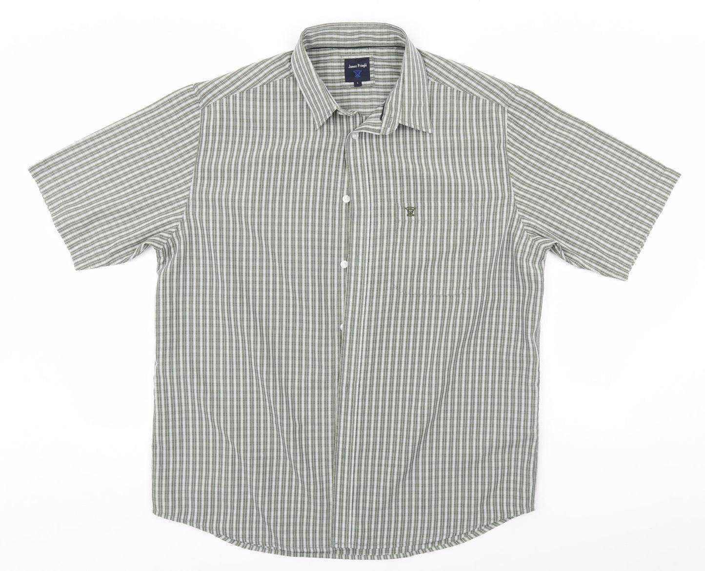 Pringle Womens Orange Plaid  Basic Button-Up Size L