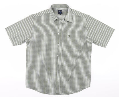 Pringle Womens Orange Plaid  Basic Button-Up Size L