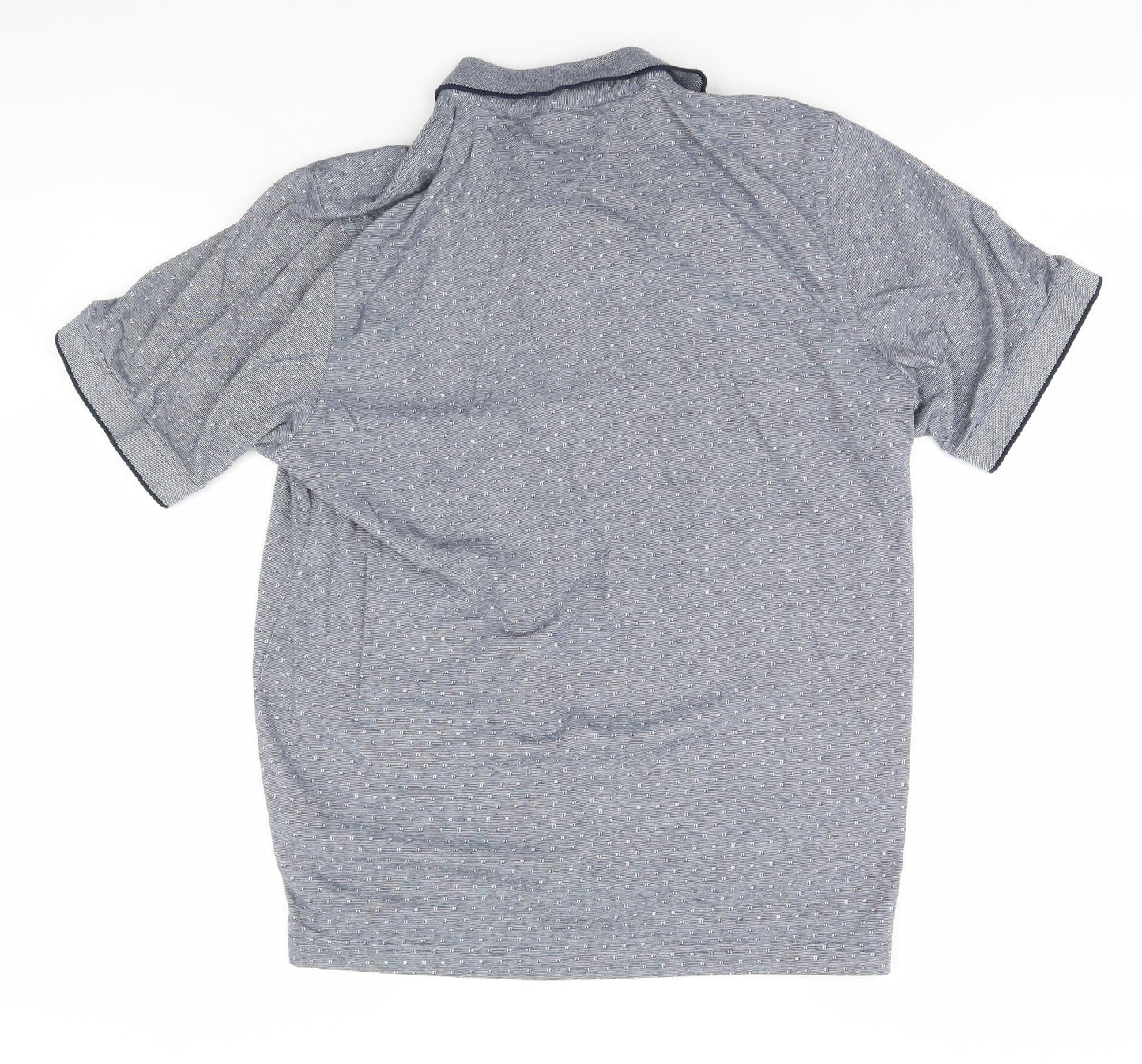 Lincoln Mens Grey Geometric   Polo Size L