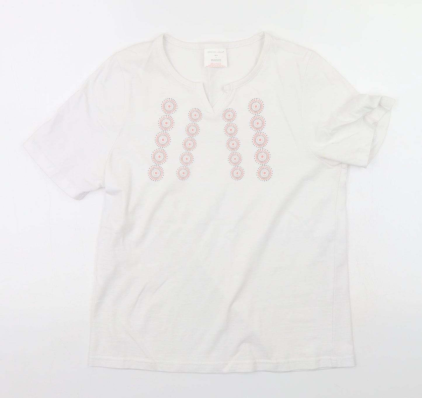 Womens UK Size S Preworn White Basic T-Shirt