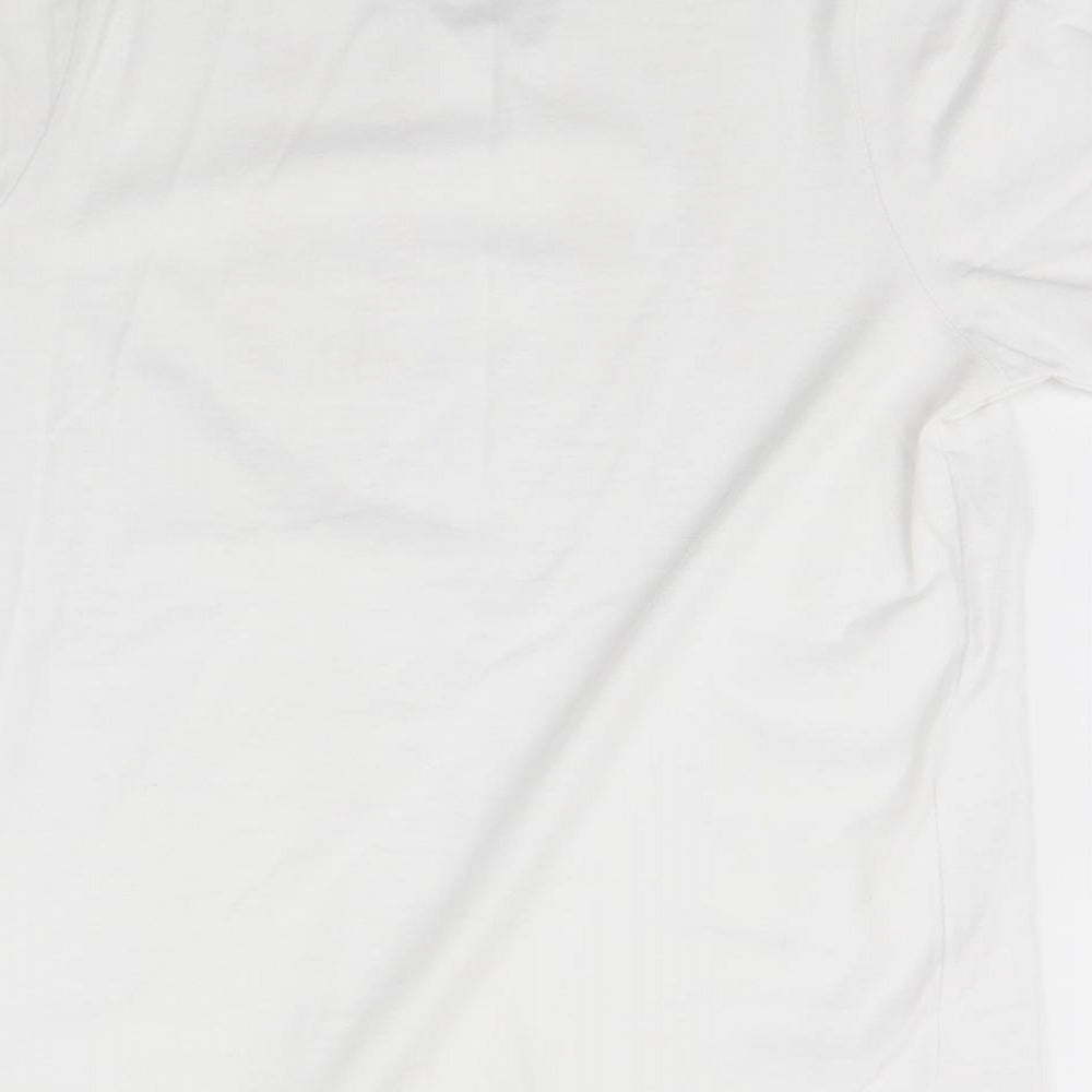 Womens UK Size S Preworn White Basic T-Shirt