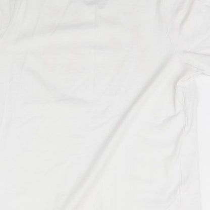 Womens UK Size S Preworn White Basic T-Shirt