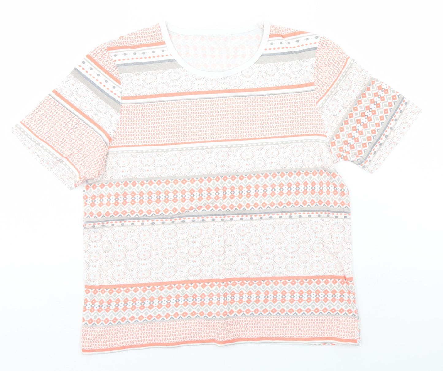 Womens UK Size  Preworn Orange Basic T-Shirt