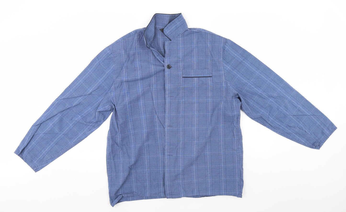 Marks and Spencer Womens Blue Plaid  Top Pyjama Top Size L