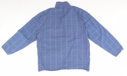 Marks and Spencer Womens Blue Plaid  Top Pyjama Top Size L