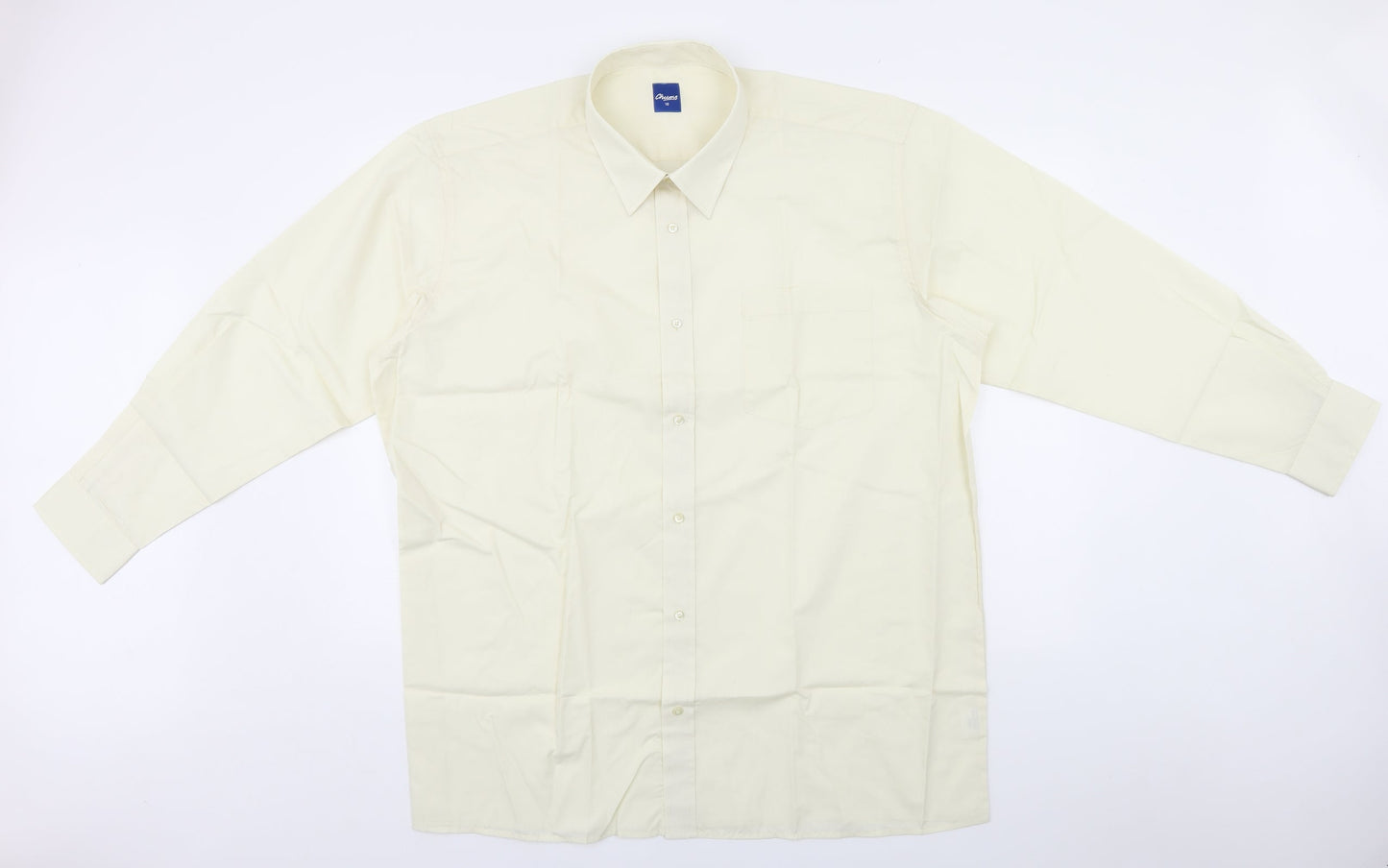 Mens UK Size 18 Chums Ivory  Button-Up Long Sleeve Casual Shirt