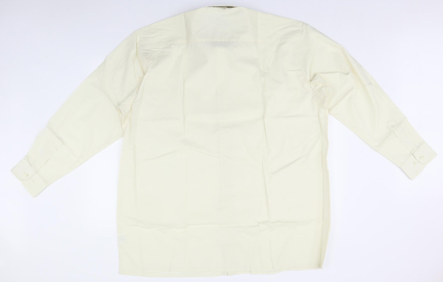 Mens UK Size 18 Chums Ivory  Button-Up Long Sleeve Casual Shirt