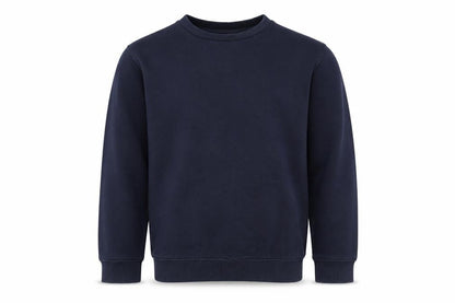 Front view of Tu boys’ blue jumper, size 9, years - school