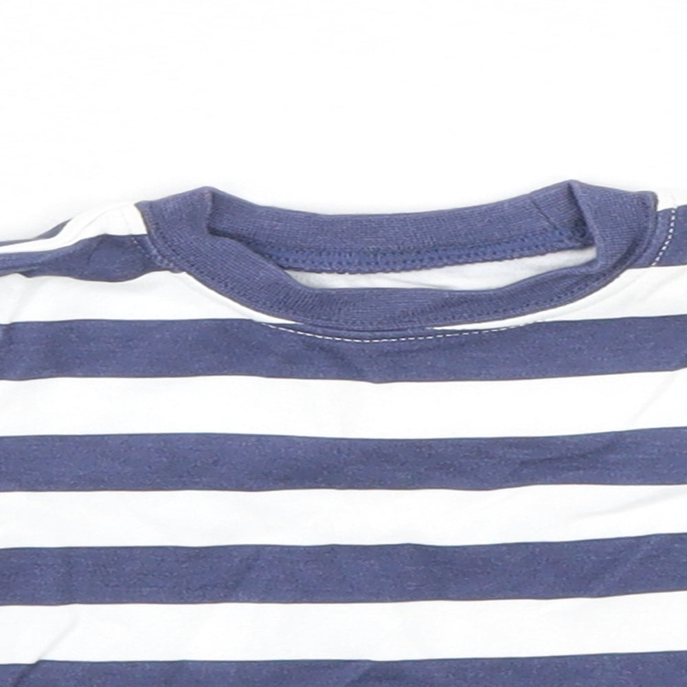 George Baby Blue Striped  Basic Polo Size 0-3 Months