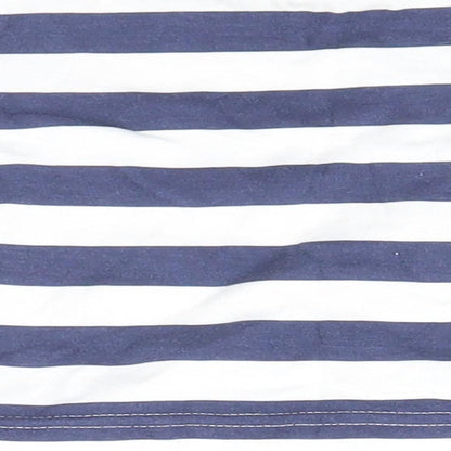 George Baby Blue Striped  Basic Polo Size 0-3 Months