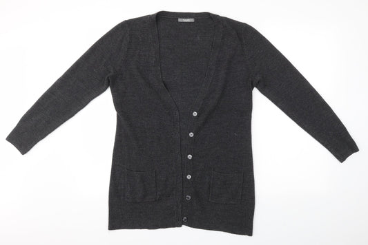 Womens UK Size 12 South Grey Cardigan Jumper