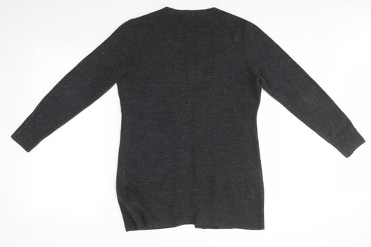 Womens UK Size 12 South Grey Cardigan Jumper