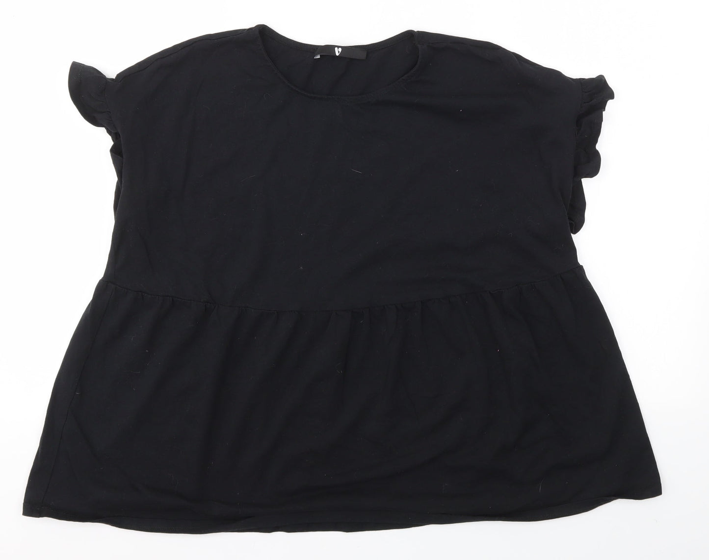 Womens UK Size 14 Very Black Basic Blouse