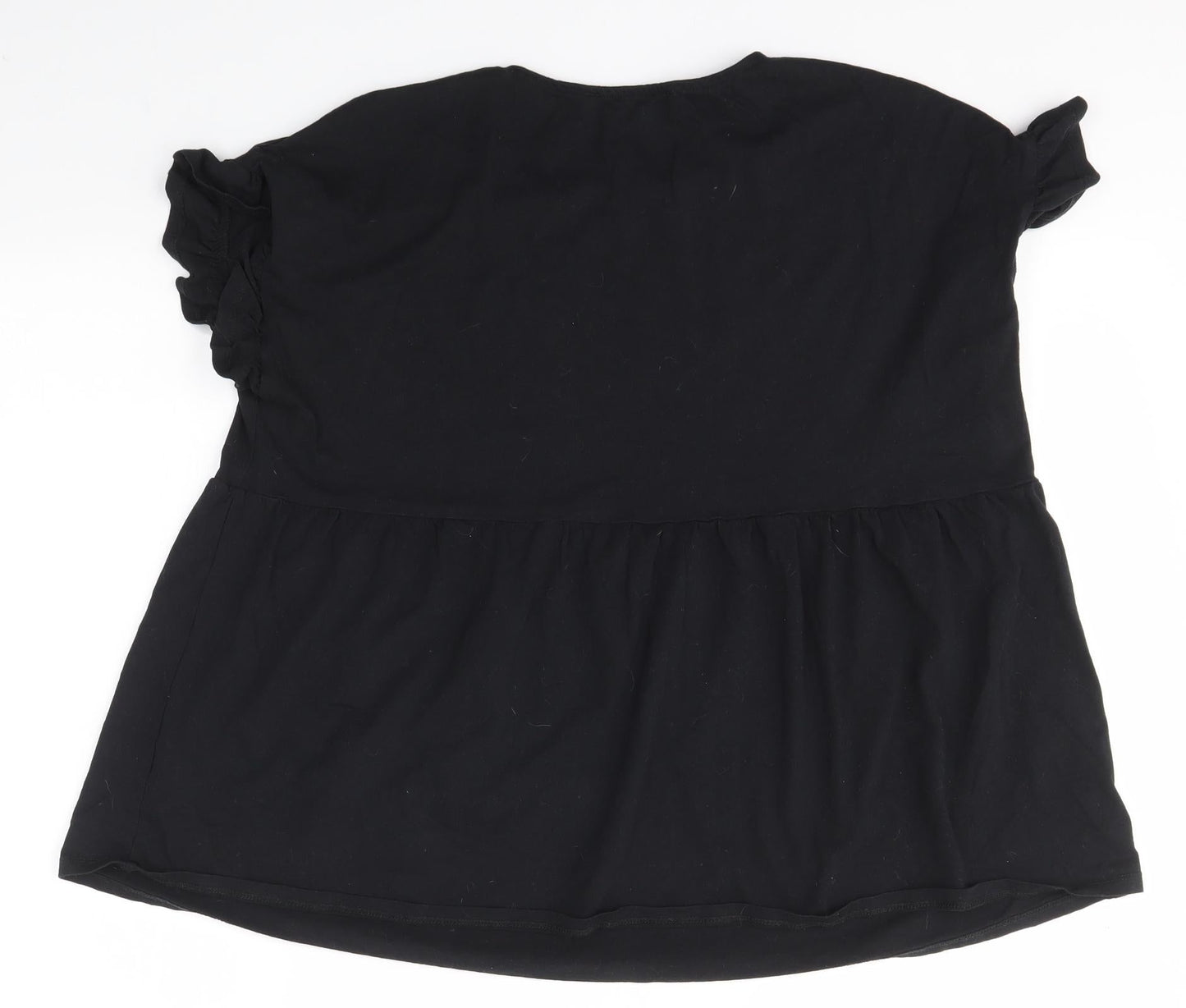 Womens UK Size 14 Very Black Basic Blouse