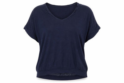 Front view of NX Sport women’s blue camisole blouse, size UK 14
