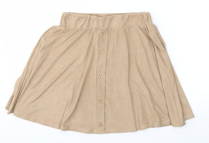 Boohoo Womens Brown   A-Line Skirt Size 10