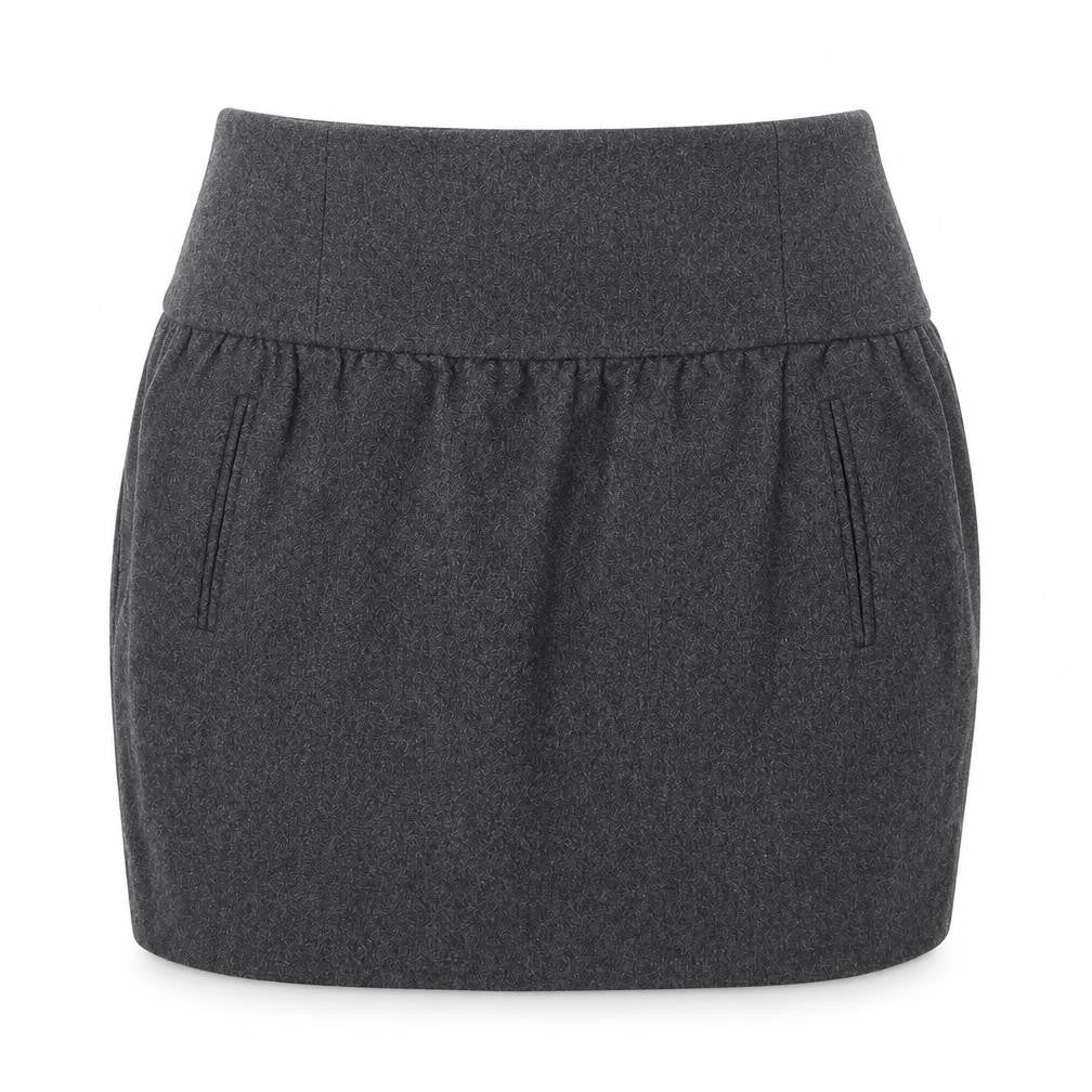 Front view of Warehouse women’s grey straight & pencil skirt, size UK 10