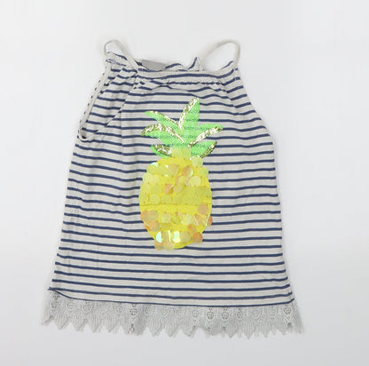 Matalan Girls Multicoloured Striped  Camisole Blouse Size 9 Years
