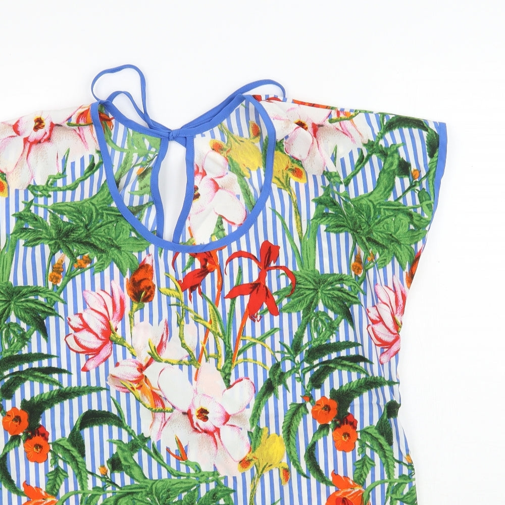 Womens UK Size 10 Pep & Co Multicoloured Basic Blouse
