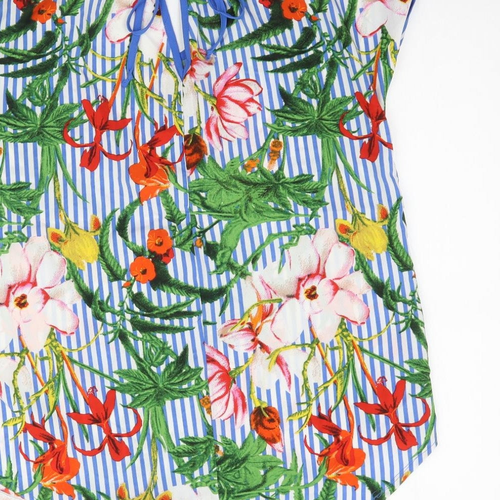 Womens UK Size 10 Pep & Co Multicoloured Basic Blouse